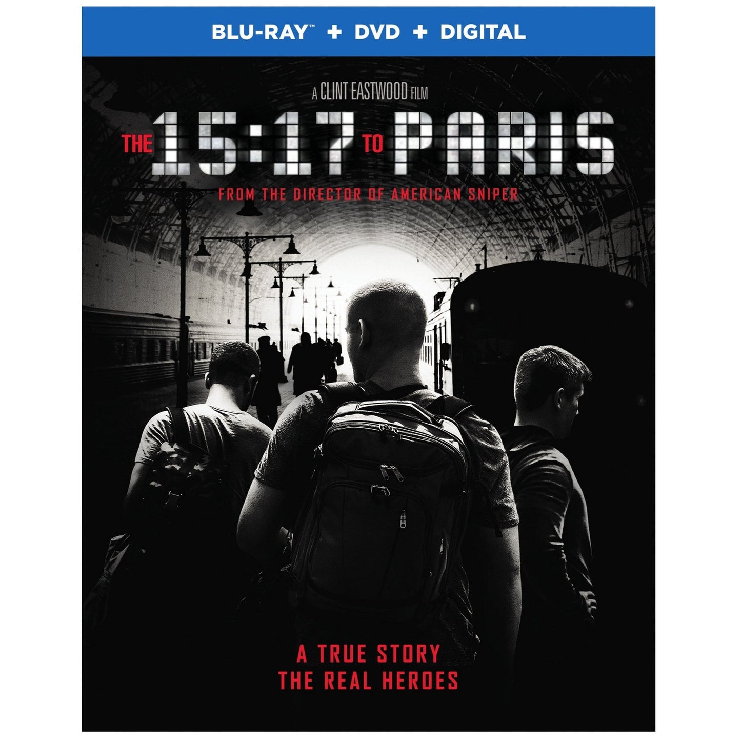 The 15:17 to Paris - Blu-ray, 2018 True Story Drama, Spencer Stone, NIP