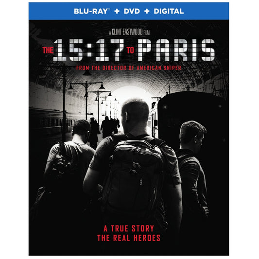 The 15:17 to Paris - Blu-ray, 2018 True Story Drama, Spencer Stone, NIP