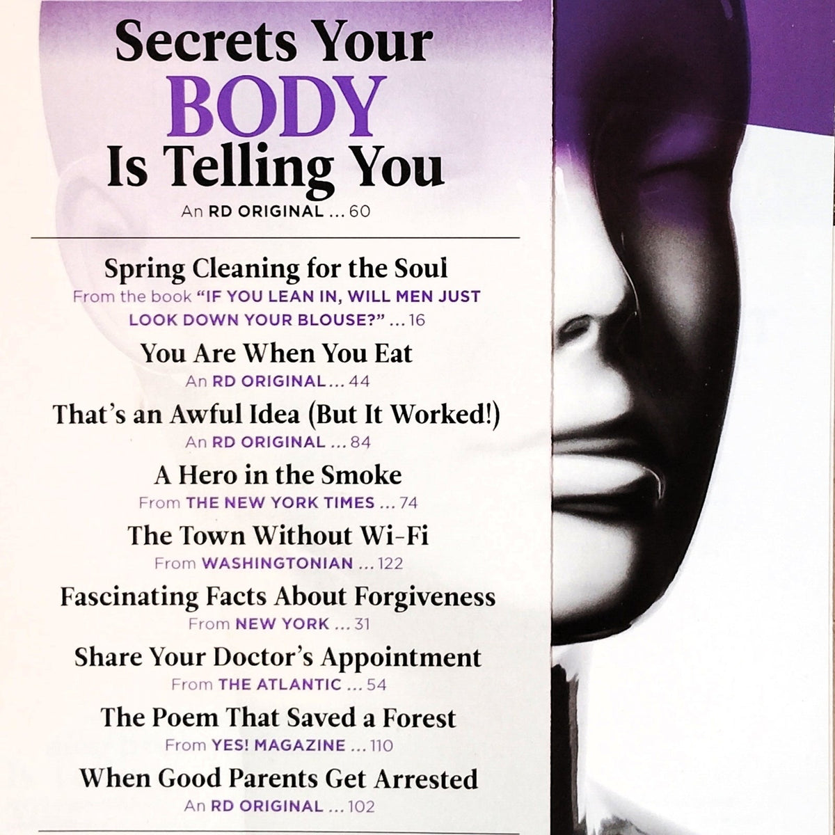 Reader's Digest May 2016 Secrets Your Body Is Telling You Back Issue Magazine
