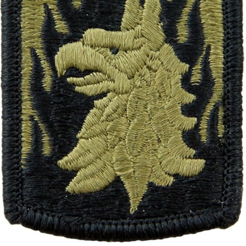 US Army 12th Aviation Brigade SSI Patch Subdued Bagby Green Hook Back 3" × 2"