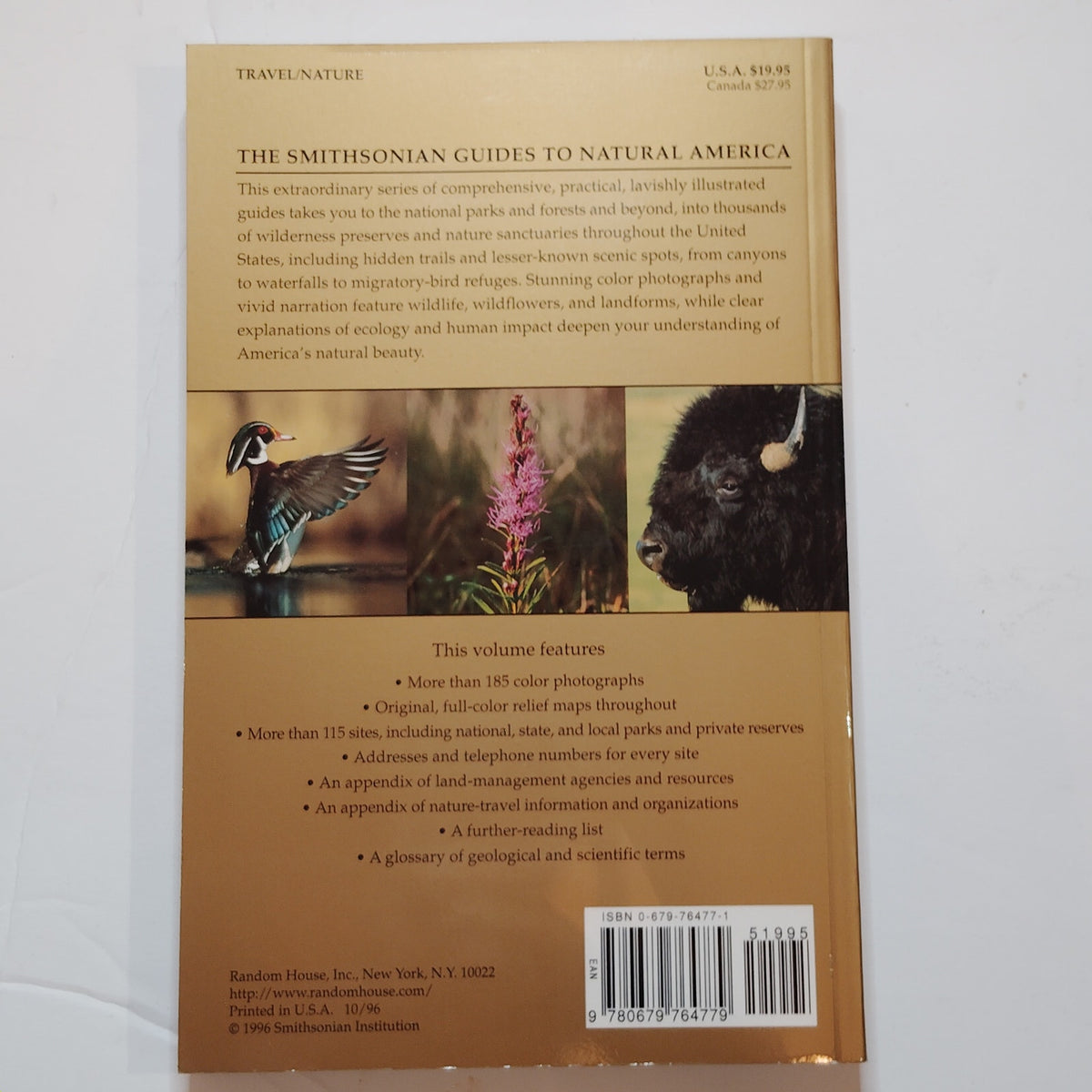 Smithsonian Guides Natural America Northern Plains MN ND SD Softcover - LN 1996