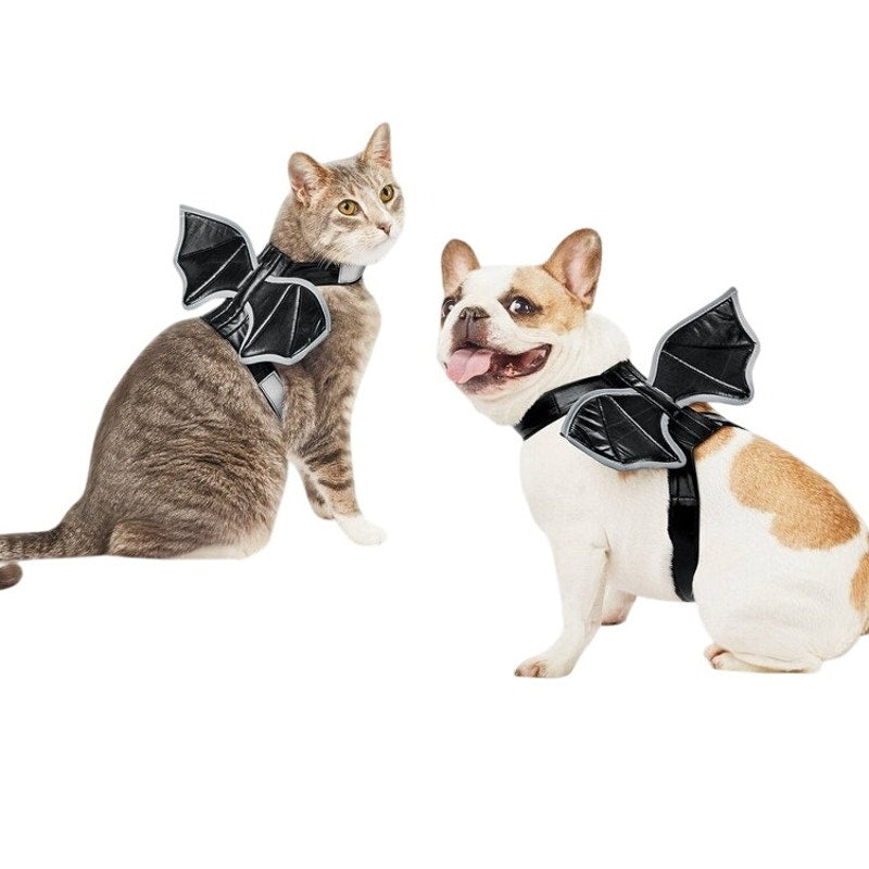 Hyde & EEK! Reflective Halloween Bat Wings Rider Costume – Dog & Cat – XXS/XS