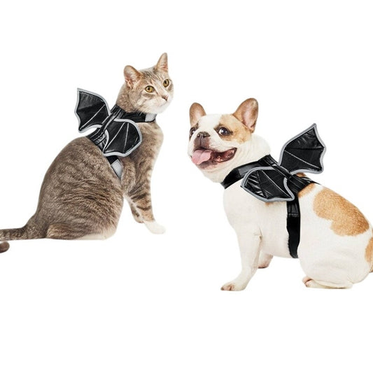 Hyde & EEK! Reflective Halloween Bat Wings Rider Costume – Dog & Cat – XXS/XS