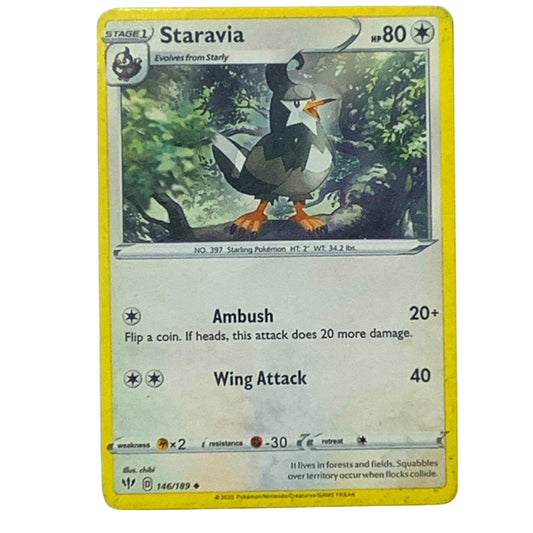 Staravia Pokémon Card Darkness Ablaze Sword & Shield Pokemon TCG 146/189 NM