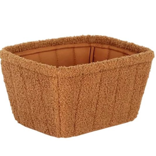 Harvey Lewis Fabric Storage Basket – Brown – 8" × 10" × 6"
