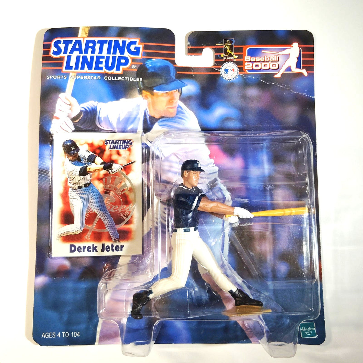 Hasbro Starting Lineup 2000 MLB Derek Jeter Yankees Figure Collector Card