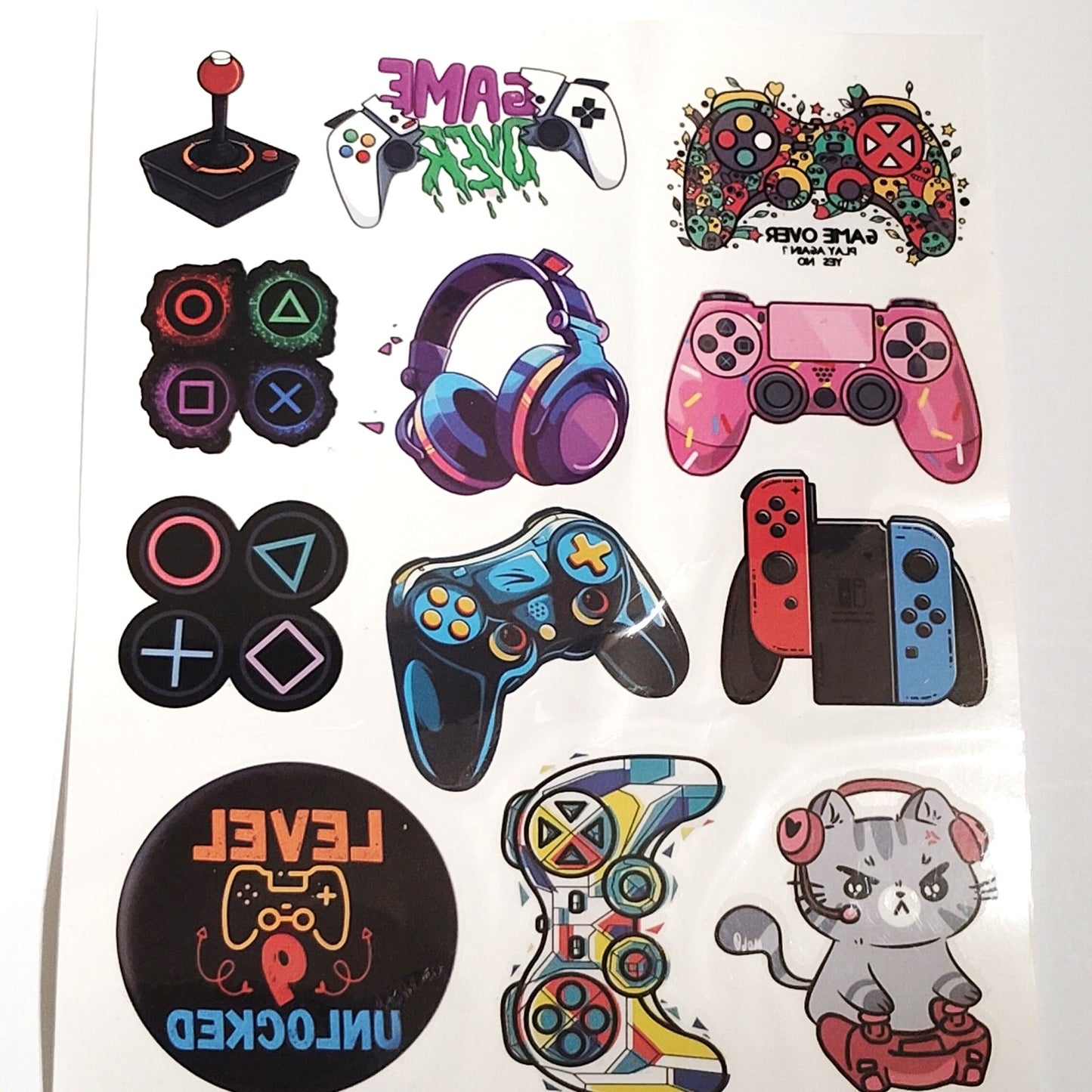 2‑Sheets Inside Window Vinyl Decals LEGO Ninjago & Gaming Theme (37)