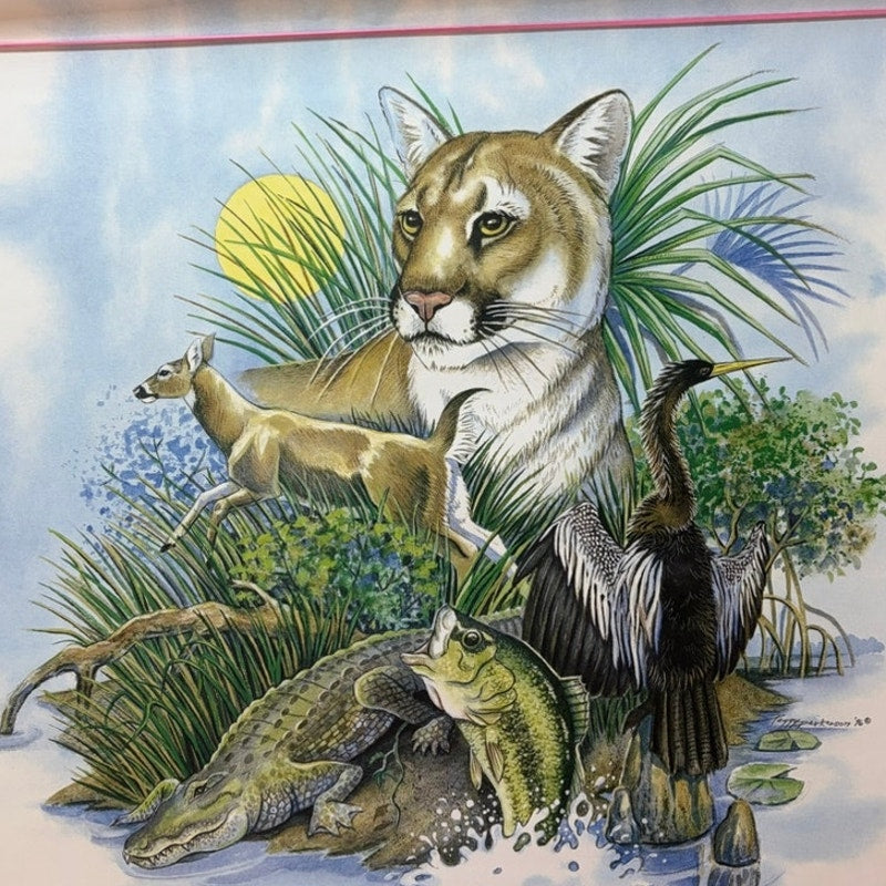 Florida Wildlife Magazine 50th Anniversary Print 1997 - Vintage Florida Art
