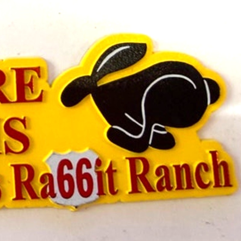 Henry’s Rabbit Ranch Magnet Route 66 Hare It Is Flexible 3‑5/8" × 1‑3/4"
