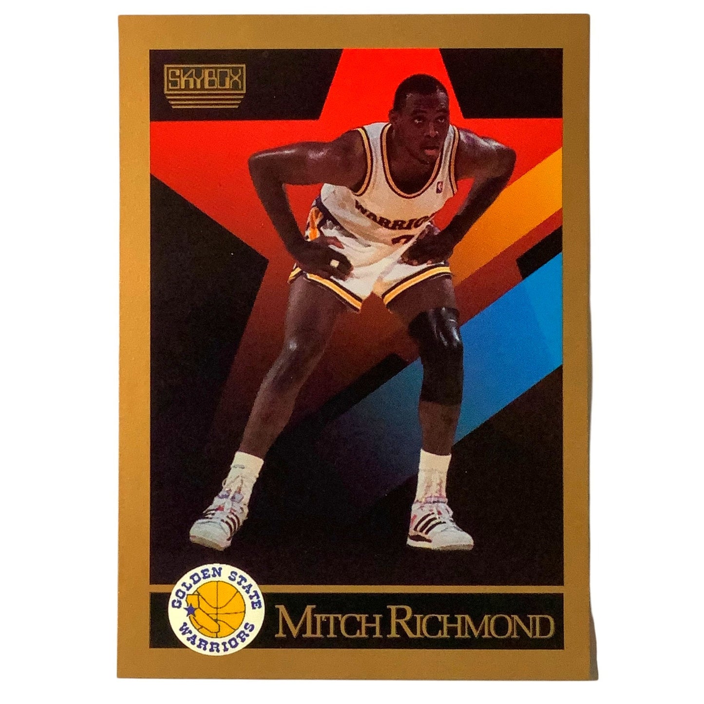 Mitch Richmond, Card #100, Golden State Warriors, 1990 NBA Skybox NM+
