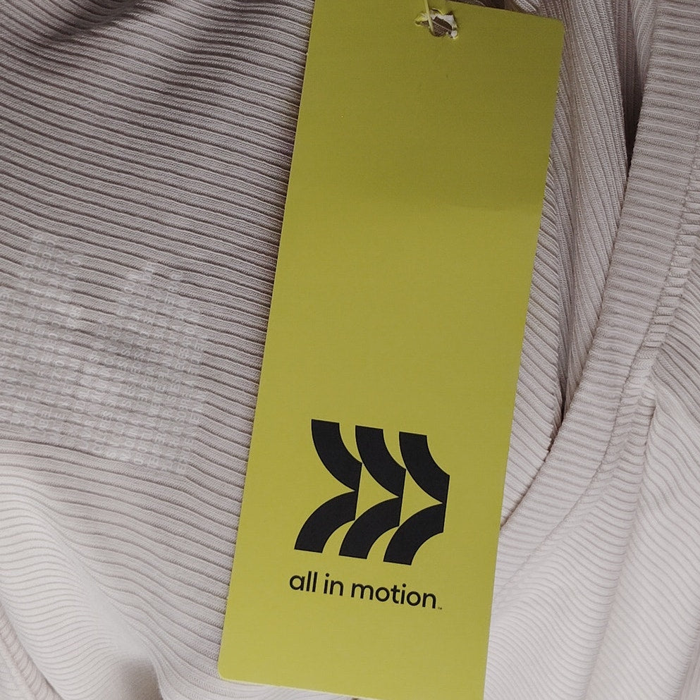 All in Motion Women’s Twist Front Long Sleeve Top Light Beige 1X