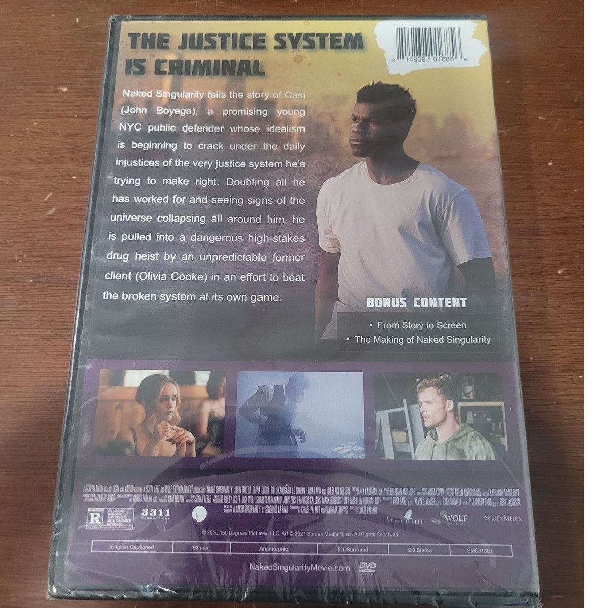 Naked Singularity DVD John Boyega Olivia Cooke Legal Drama Crime Thriller Movie