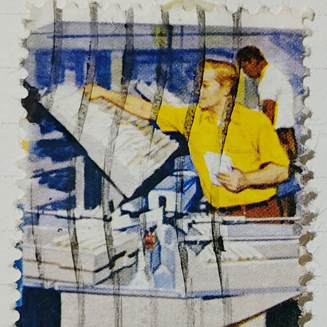 1973 US 8c Mail Canceling Postal Employees Stamp #1493 Used Cancelled