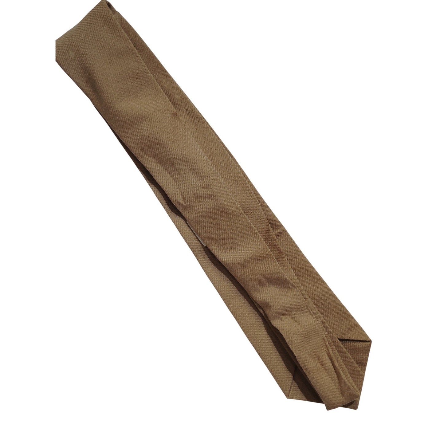 USMC Khaki Service Tie 3" Wide Vintage 1950s–1970s Wool/Dacron Blend Military Dress Accessory