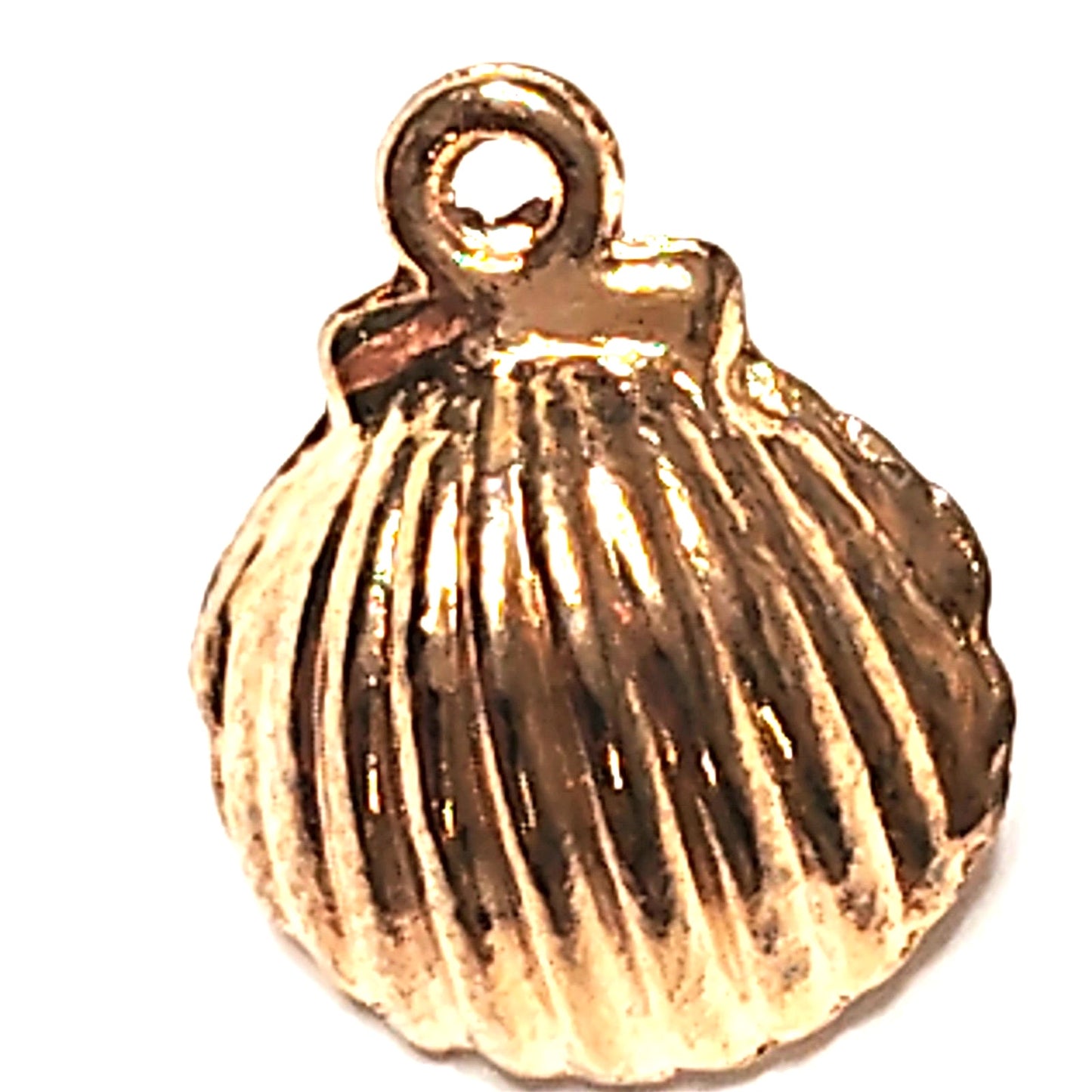 Scallop Shell Charm Gold‑Tone Faux Pearl 1/2" Oyster Pendant Jewelry Making