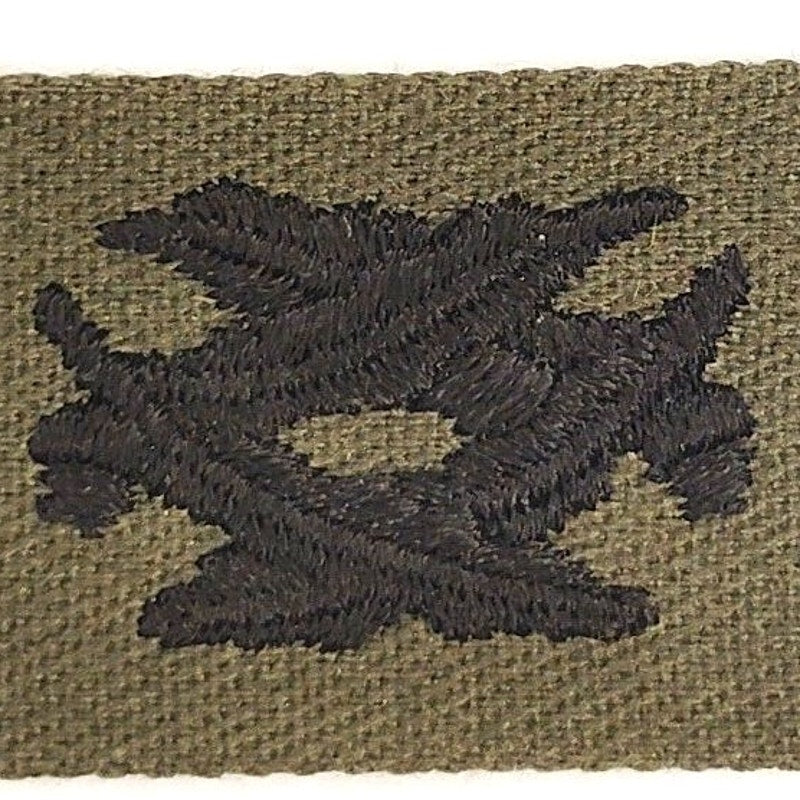 US Navy CEC Civil Engineer Corps Subdued OD Green Device Patch – Sew‑On 3"
