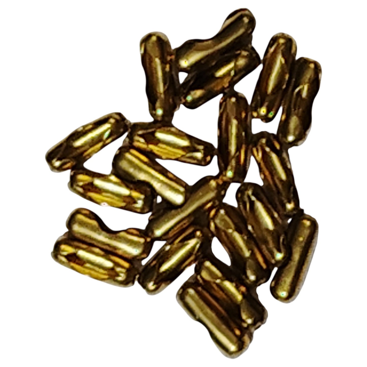 20pcs Ball Chain Connectors, Metal #3 Beaded Chain Couplers, Standard Size, Gold