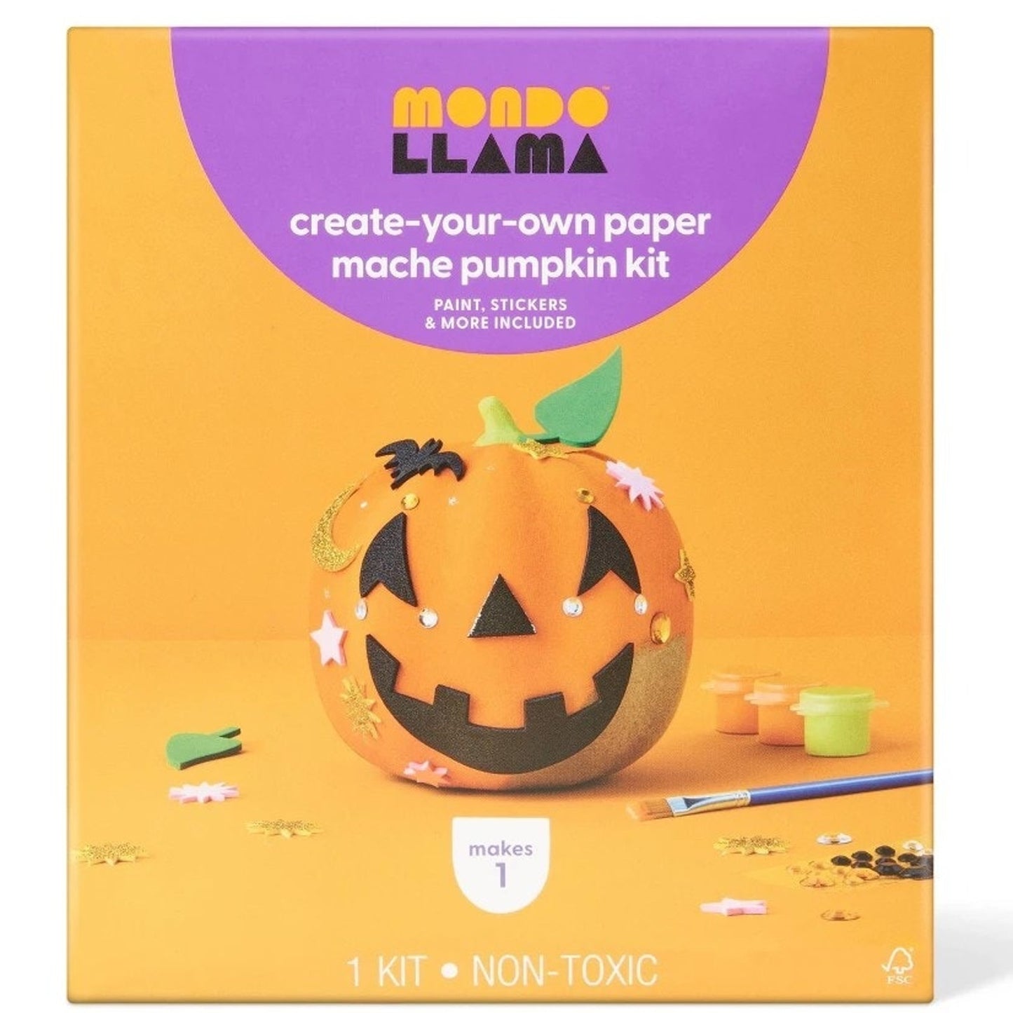 1 Case of 6 Kids Crafts - Paper Mache Pumpkin Painting Kit – Mondo Llama