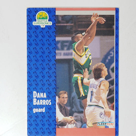 1991–92 Fleer Dana Barros #357 – Seattle SuperSonics – Guard – VG/EX