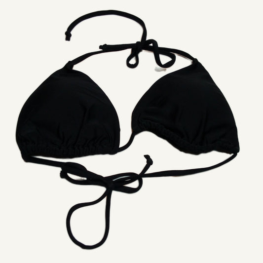Black Triangle Bikini Top - New Without Tags, Adjustable Ties, L