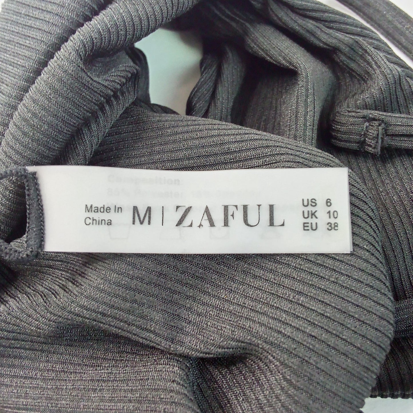 Zaful Black Ribbed Tie Side Bikini Bottoms Women’s Medium Swimwear NWOT