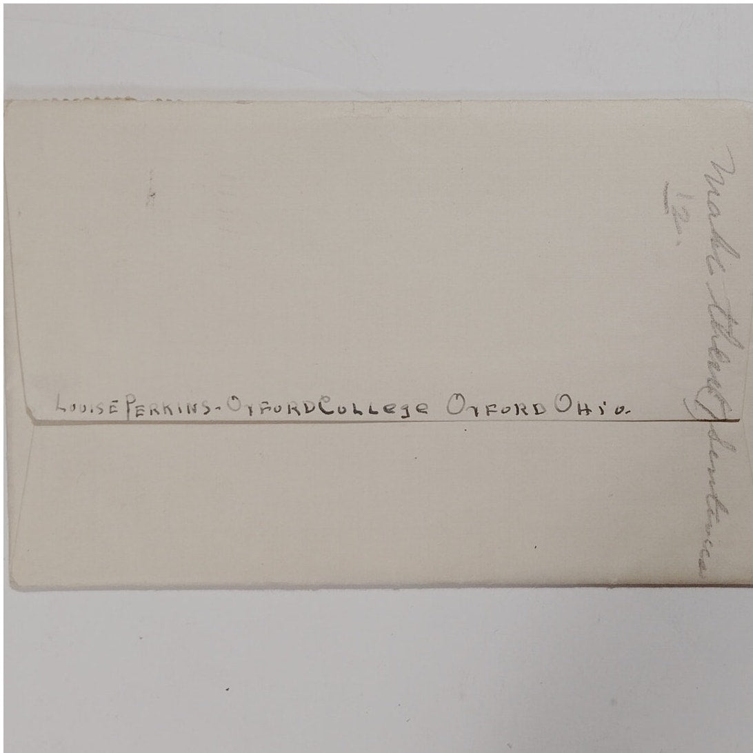 1925 Franklin 1¢ Stamps Lot of 2 Used w/ Oxford OH Postmark w/ Envelope & Letter