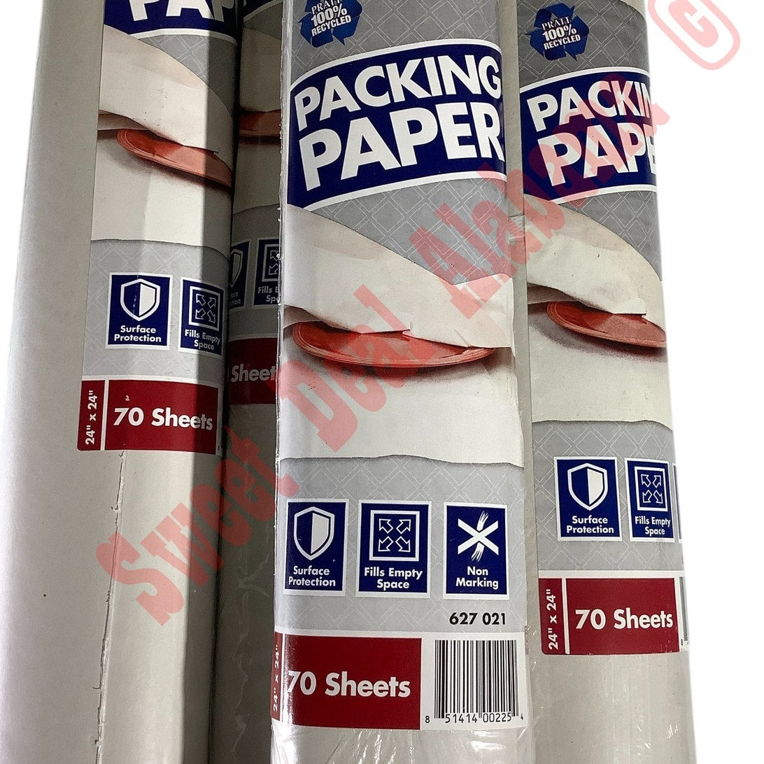 4 Packs Pratt Retail Specialties 24 in. x 24 in. Packing Paper (70 Sheets Each)