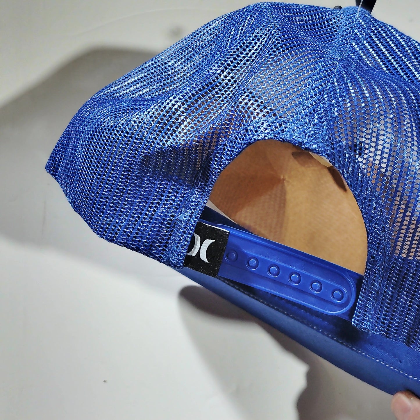 Hurley Men's Icon Solid Flat Trucker Hat Cap - Royal Blue/White- LTP