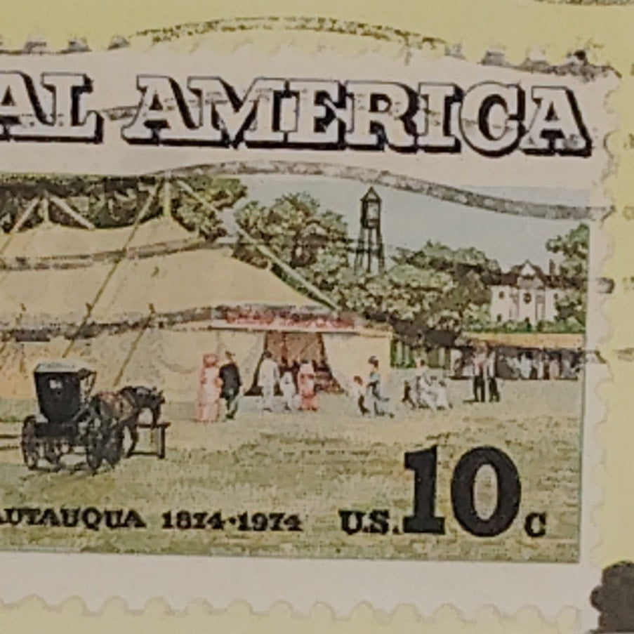 1974 Chautauqua Institution Centennial, Used Single 10¢ Rural America Series