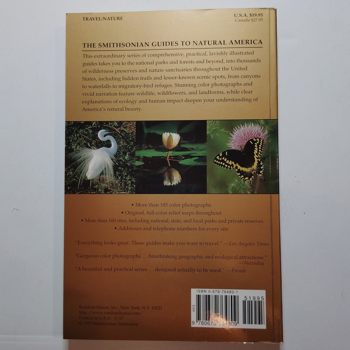 Smithsonian Guides to Natural America Southeast SC GA AL FL Softcover, 1997 LN