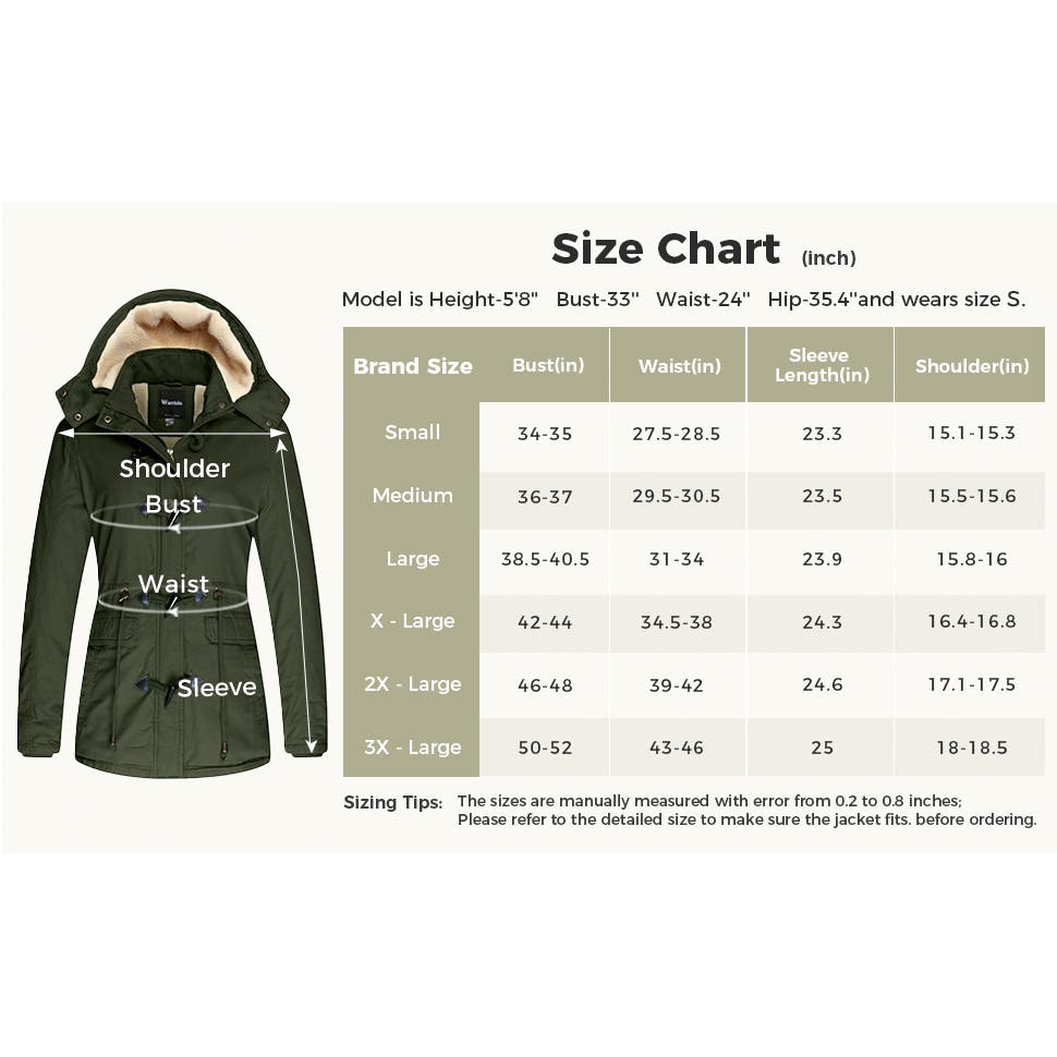 Womens Winter Military Cotton Jacket Hooded Outwear Coat Claret, MD, 100% Cotton