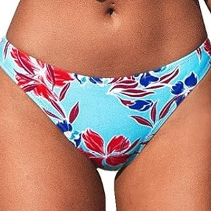 Cupshe Floral Bikini Bottoms Tropical Print High Waisted Swim Women’s Medium