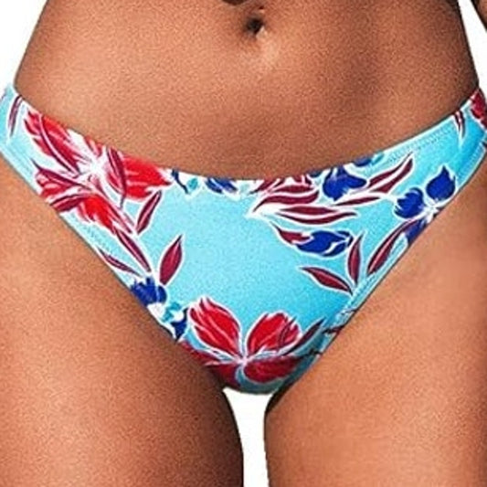 Cupshe Floral Bikini Bottoms Tropical Print High Waisted Swim Women’s Medium