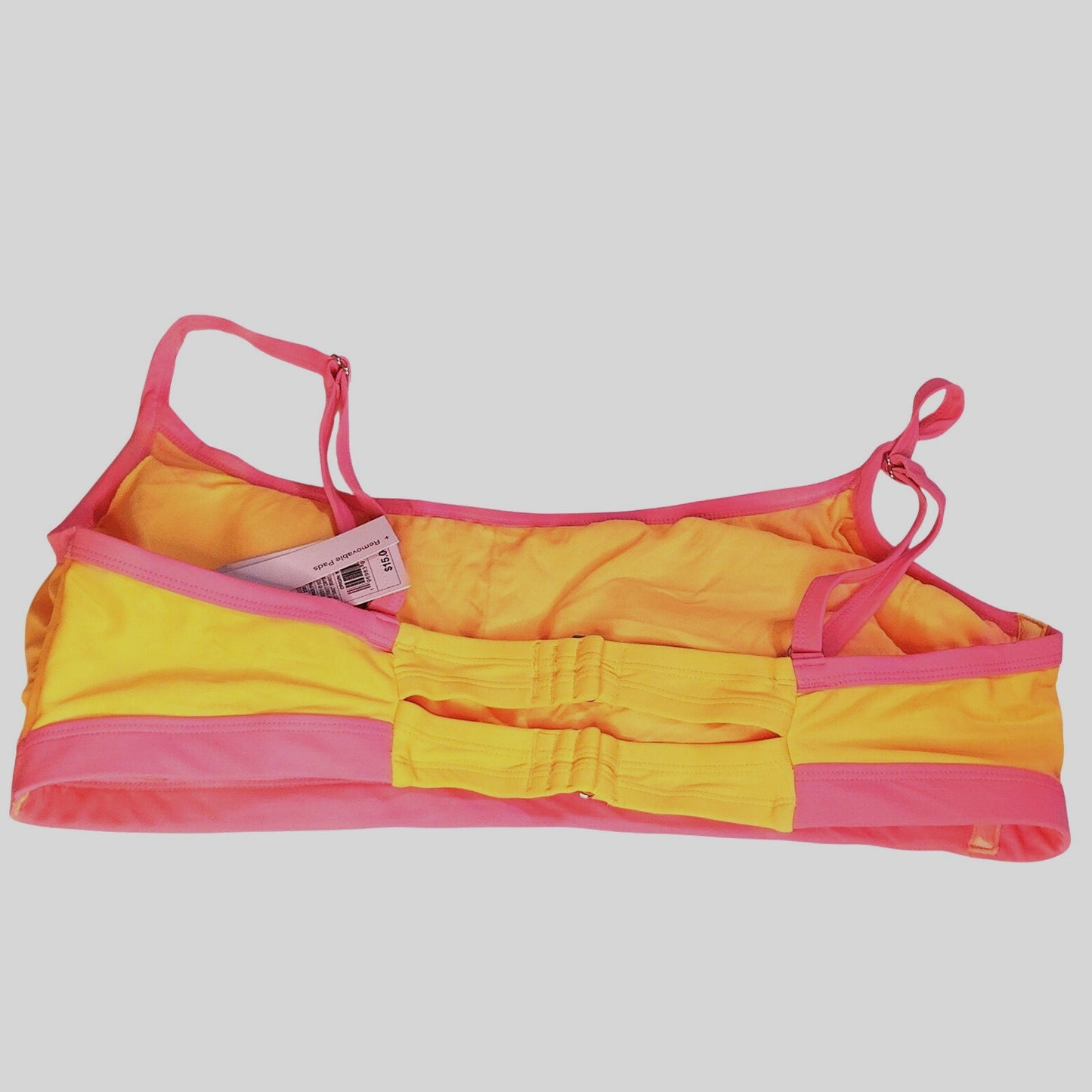 Wild Fable Women’s Colorblock Square‑Neck Bralette Bikini Top Orange 2X