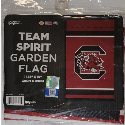 Garden Flag South Carolina Gamecocks Garnet & Black Team Spirit 11.75"x19"