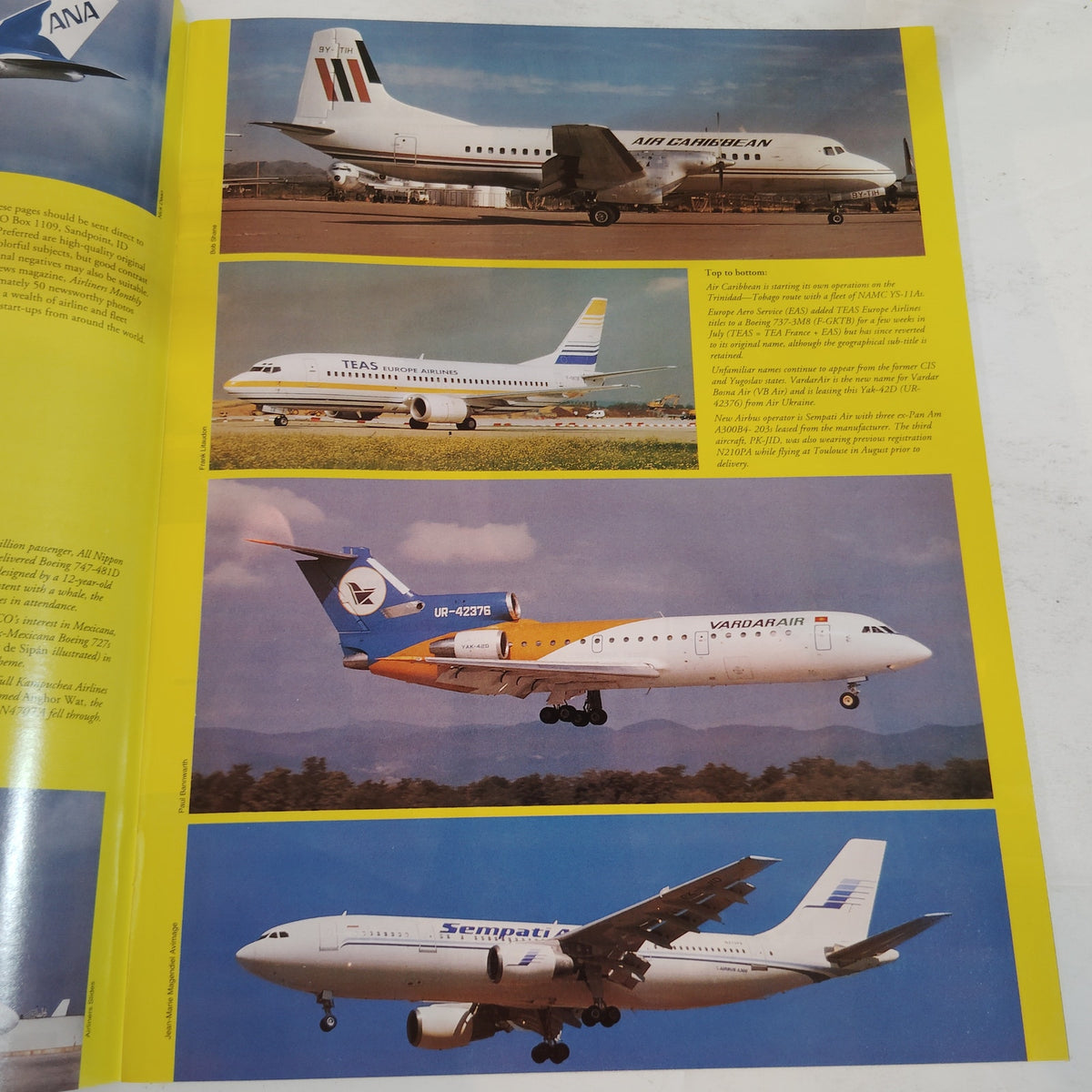 Airliners Magazine Jan/Feb 1994 Douglas Aircraft Vintage Aviation Journal