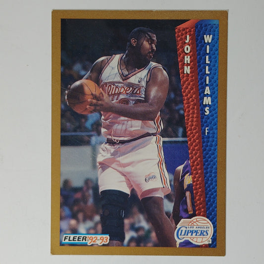 1992–93 Fleer John Williams #360 – Los Angeles Clippers – Forward NBA Card