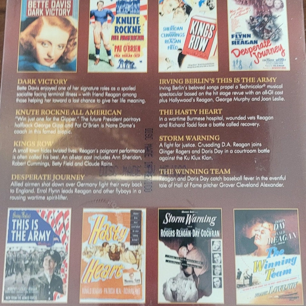 Ronald Reagan Centennial Collection of 8 Impactful Career Movies (DVD, 2011)