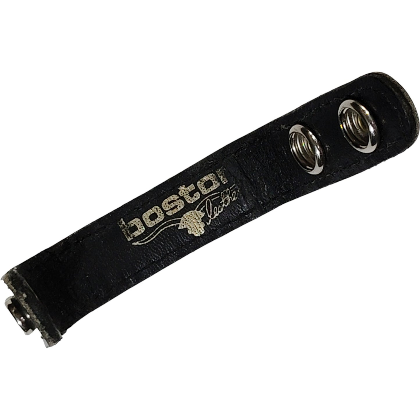 Boston 3/4″ Belt Keeper - Top Grain Leather - Brass Snaps - Black - Made in USA