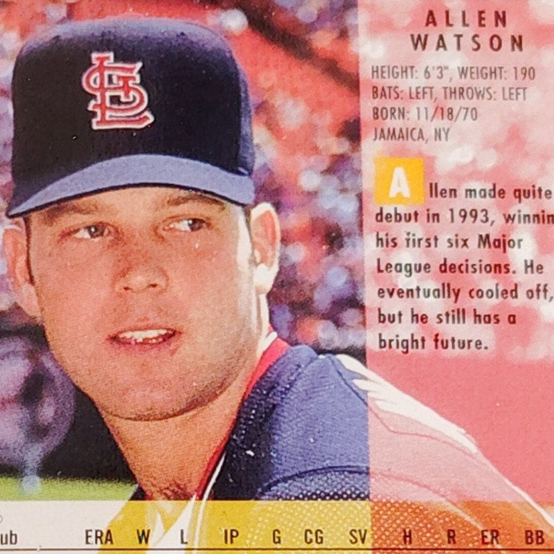 Allen Watson, St. Louis Cardinals, #648, 1994 Fleer Baseball Collector's Card