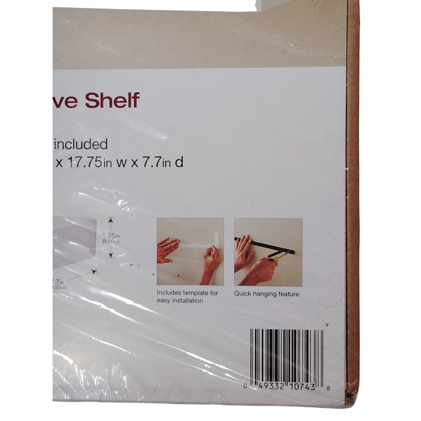 Slim Line Floating Shelf – 8" D x 18" L x 1¼" H, White MDF, Wall-Mount, Home Decorators Collection
