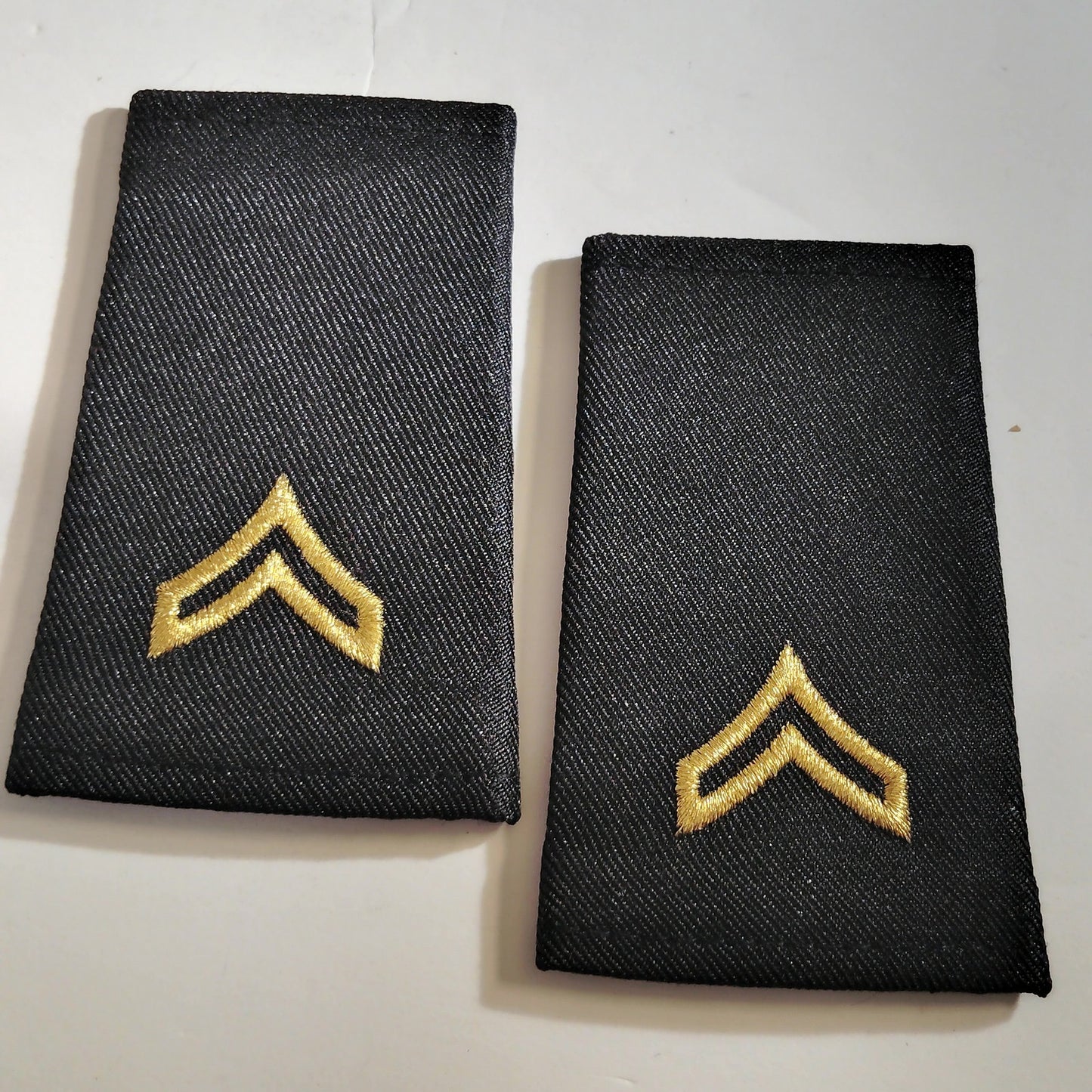 U.S. Army Corporal E‑4 Shoulder Marks Epaulets Novelty 3‑1/2" × 2‑1/4"