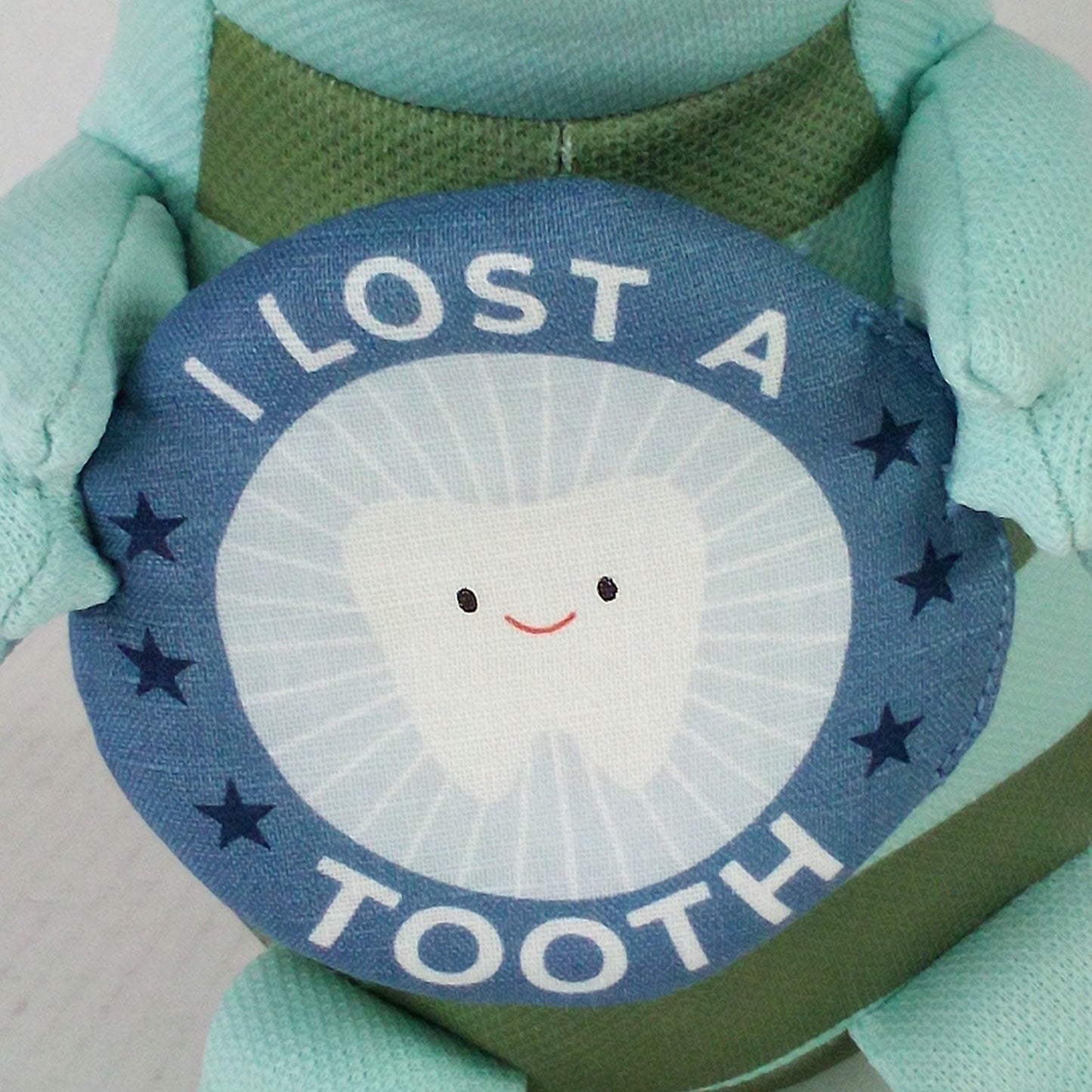 Pillowfort Kids’ Plush Milestone Alligator/Dinosaur – “I Lost a Tooth” – 1‑PK
