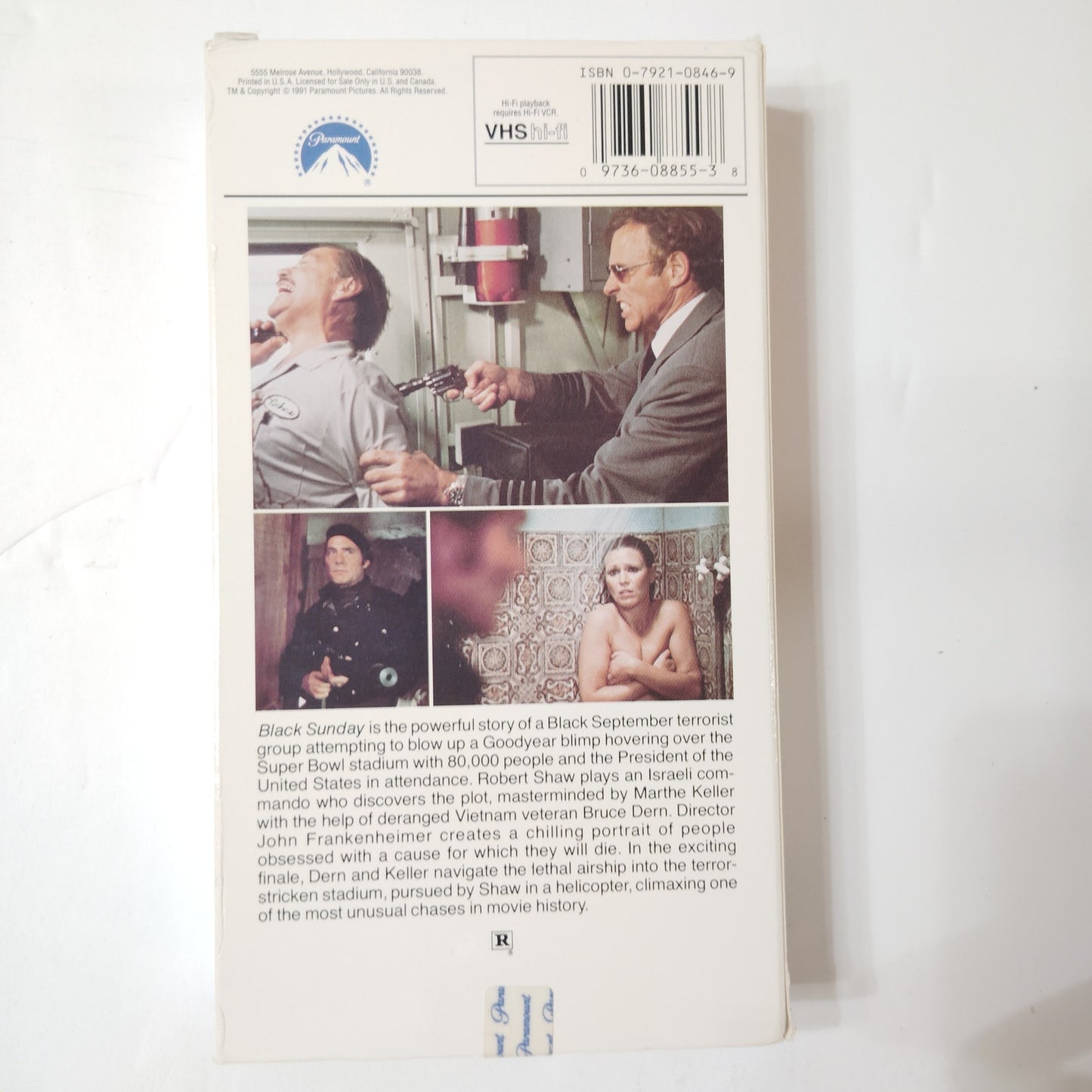 Black Sunday VHS 1991 Bruce Dern Robert Shaw Thriller