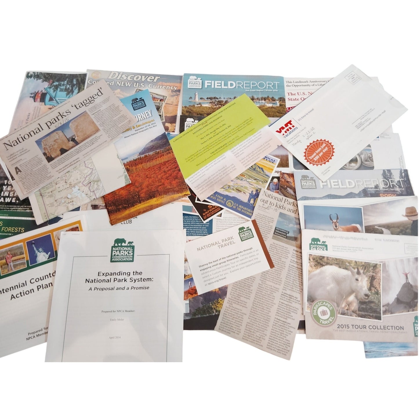 National Parks Conservation Assoc. Ephemera - Field Reports, Brochures, Maps