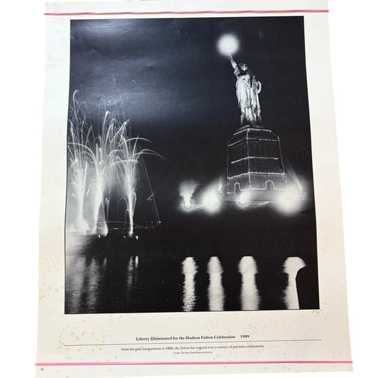 1909 Liberty Illuminated Hudson-Fulton Celebration Photo Poster- 20" x 16" Print