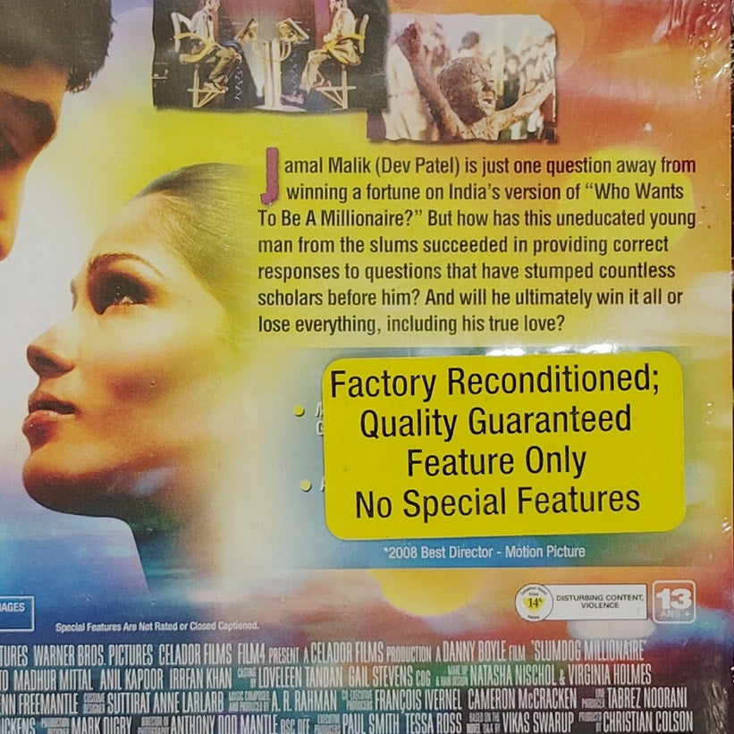 Slumdog Millionaire (DVD, 2009) Academy Award-Winning Drama Dev Patel & F. Pinto