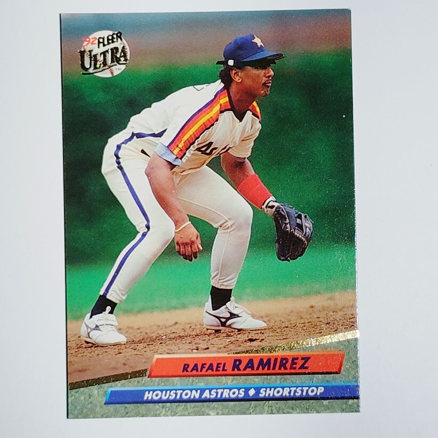1992 Fleer Ultra Rafael Ramirez #495 Houston Astros SS - Rainbow Jersey VG/EX
