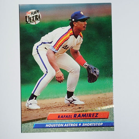 1992 Fleer Ultra Rafael Ramirez #495 Houston Astros SS - Rainbow Jersey VG/EX