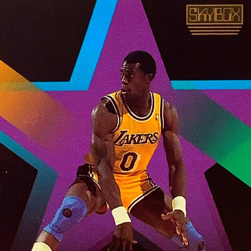 Orlando Woolridge, Card #142, Los Angeles Lakers, 1990 NBA Skybox NM+